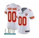 Women's Kansas City Chiefs Customized White Vapor Untouchable Custom Limited Super Bowl LIV Bound Football Jersey