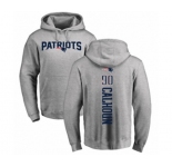 Football New England Patriots #90 Shilique Calhoun Ash Backer Pullover Hoodie