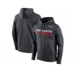 Men's New England Patriots Nike Anthracite Sideline Circuit Pullover Performance Hoodie