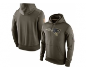 Men's New England Patriots Nike Olive Salute To Service KO Performance Hoodie