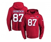 Nike New England Patriots #87 Rob Gronkowski Red Name & Number Pullover NFL Hoodie
