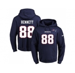 Nike New England Patriots #88 Martellus Bennett Navy Blue Name & Number Pullover NFL Hoodie