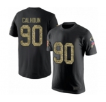 Football New England Patriots #90 Shilique Calhoun Black Camo Salute to Service T-Shirt