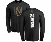 Hockey Vegas Golden Knights #24 Jaycob Megna Black Backer Long Sleeve T-Shirt