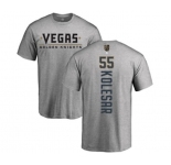 NHL Adidas Vegas Golden Knights #55 Keegan Kolesar Gray Backer T-Shirt