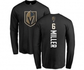 NHL Adidas Vegas Golden Knights #6 Colin Miller Black Backer Long Sleeve T-Shirt