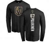 NHL Adidas Vegas Golden Knights #67 Teemu Pulkkinen Black Backer Long Sleeve T-Shirt