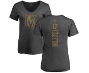 NHL Women Adidas Vegas Golden Knights #17 Vegas Strong Charcoal One Color Backer T-Shirt