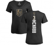 NHL Women Adidas Vegas Golden Knights #3 Brayden McNabb Black Backer Slim Fit V-Neck T-Shirt