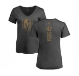 NHL Women Adidas Vegas Golden Knights #47 Luca Sbisa Charcoal One Color Backer T-Shirt