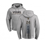 NHL Adidas Vegas Golden Knights #24 Oscar Lindberg Gray Backer Pullover Hoodie