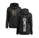 NHL Women Adidas Vegas Golden Knights #25 Stefan Matteau Black Backer Pullover Hoodie