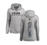 NHL Women Adidas Vegas Golden Knights #41 Pierre-Edouard Bellemare Gray Backer Pullover Hoodie