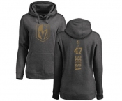 NHL Women Adidas Vegas Golden Knights #47 Luca Sbisa Charcoal One Color Backer Pullover Hoodie