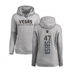 NHL Women Adidas Vegas Golden Knights #47 Luca Sbisa Gray Backer Pullover Hoodie