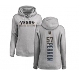 NHL Women Adidas Vegas Golden Knights #57 David Perron Gray Backer Pullover Hoodie