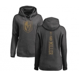 NHL Women Adidas Vegas Golden Knights #6 Colin Miller Charcoal One Color Backer Pullover Hoodie