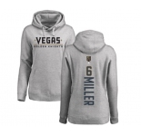 NHL Women Adidas Vegas Golden Knights #6 Colin Miller Gray Backer Pullover Hoodie