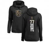 NHL Women Adidas Vegas Golden Knights #77 Brad Hunt Black Backer Pullover Hoodie