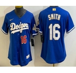 Women's Los Angeles Dodgers #16 Will Smith Blue 2026 Gold Collection Stadium Jersey