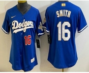 Women's Los Angeles Dodgers #16 Will Smith Blue 2026 Gold Collection Stadium Jersey