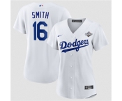 Women's Los Angeles Dodgers #16 Will Smith White 2025 World Series Home Cool Base Stitched Baseball Jersey(