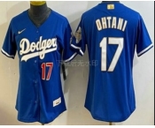 Women's Los Angeles Dodgers #17 Shohei Ohtani Blue 2026 Gold Collection Limited Jersey