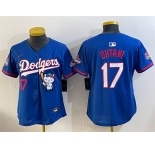 Women's Los Angeles Dodgers #17 Shohei Ohtani Royal Hello Kitty Night 2025 World Series Champions Patch Stitched Baseball Jersey