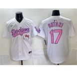 Women's Los Angeles Dodgers #17 Shohei Ohtani White 2025 Hello Kitty Vapor Limited Stitched Baseball Jersey