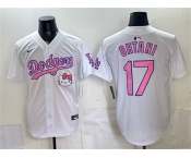 Women's Los Angeles Dodgers #17 Shohei Ohtani White 2025 Hello Kitty Vapor Limited Stitched Baseball Jersey
