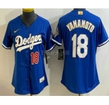 Women's Los Angeles Dodgers #18 Yoshinobu Yamamoto MVP Blue Limited Stitched Jersey