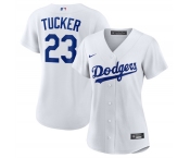 Women's Los Angeles Dodgers #23 Kyle Tucker White Cool Base Stitched Baseball Jersey