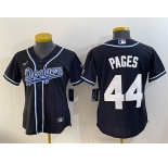 Women's Los Angeles Dodgers #44 Andy Pages Black Stitched Baseball Jersey