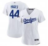 Women's Los Angeles Dodgers #44 Andy Pages White 2024 World Series Champions Cool Base Stitched Baseball Jersey