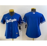 Women's Los Angeles Dodgers Blank Royal Alternate Stadium Stitched Baseball Jersey