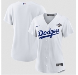 Women's Los Angeles Dodgers Blank White 2025 World Series Home Cool Base Stitched Baseball Jersey