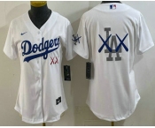 Women's Los Angeles Dodgers White Vapor Premier Limited Stitched Baseball Jersey
