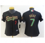 Women's Nike Los Angeles Dodgers #7 Julio Urias Black 2020 World Series Authentic Jersey