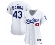 Womens's Los Angeles Dodgers #43 Anthony Banda White Cool Base Stitched Baseball Jersey
