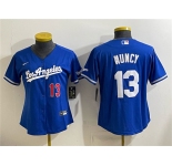 Youth Los Angeles Dodgers #13 Max Muncy Royal Alternate Stadium Stitched Baseball Jersey