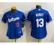 Youth Los Angeles Dodgers #13 Max Muncy Royal Alternate Stadium Stitched Baseball Jersey