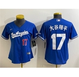Youth Los Angeles Dodgers #17 大谷翔平 Royal Alternate Stadium Stitched Baseball Jersey