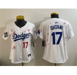 Youth Los Angeles Dodgers #17 Shohei Ohtani White 2025 World Series Champions Patch Tokyo Series Limited Stitched Baseball Jersey
