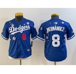 Youth Los Angeles Dodgers #8 Enrique Hernández Royal 2025 Tokyo Series Limited Stitched Baseball Jersey