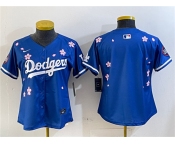 Youth Los Angeles Dodgers Blank Royal 2025 Tokyo Series Limited Stitched Baseball Jersey