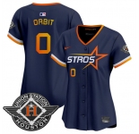 Women's Houston Astros #0 Orbit Navy 2025 City Connect Limited Stitched Baseball Jersey