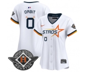 Women's Houston Astros #0 Orbit White 2025 City Connect Limited Stitched Baseball Jersey