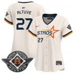 Women's Houston Astros #27 Jose Altuve Cream 2025 City Connect Limited Stitched Baseball Jersey