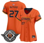 Women's Houston Astros #27 Jose Altuve Orange 2025 City Connect Limited Stitched Baseball Jersey