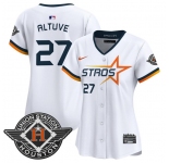 Women's Houston Astros #27 Jose Altuve White 2025 City Connect Limited Stitched Baseball Jersey